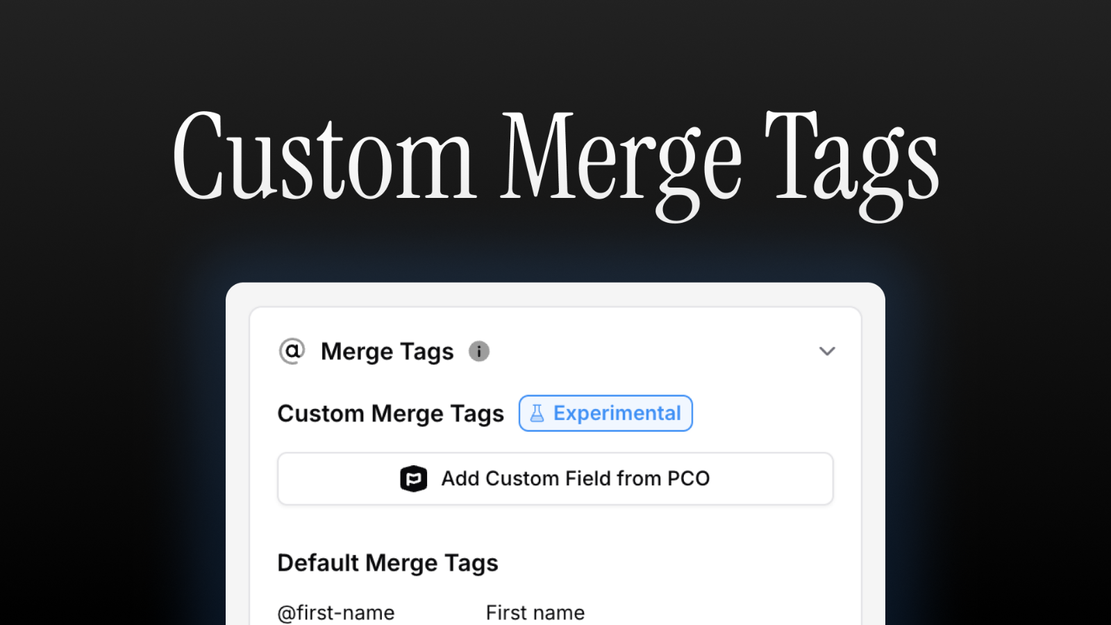 Adding a Planning Center custom field as a merge tag in the editor