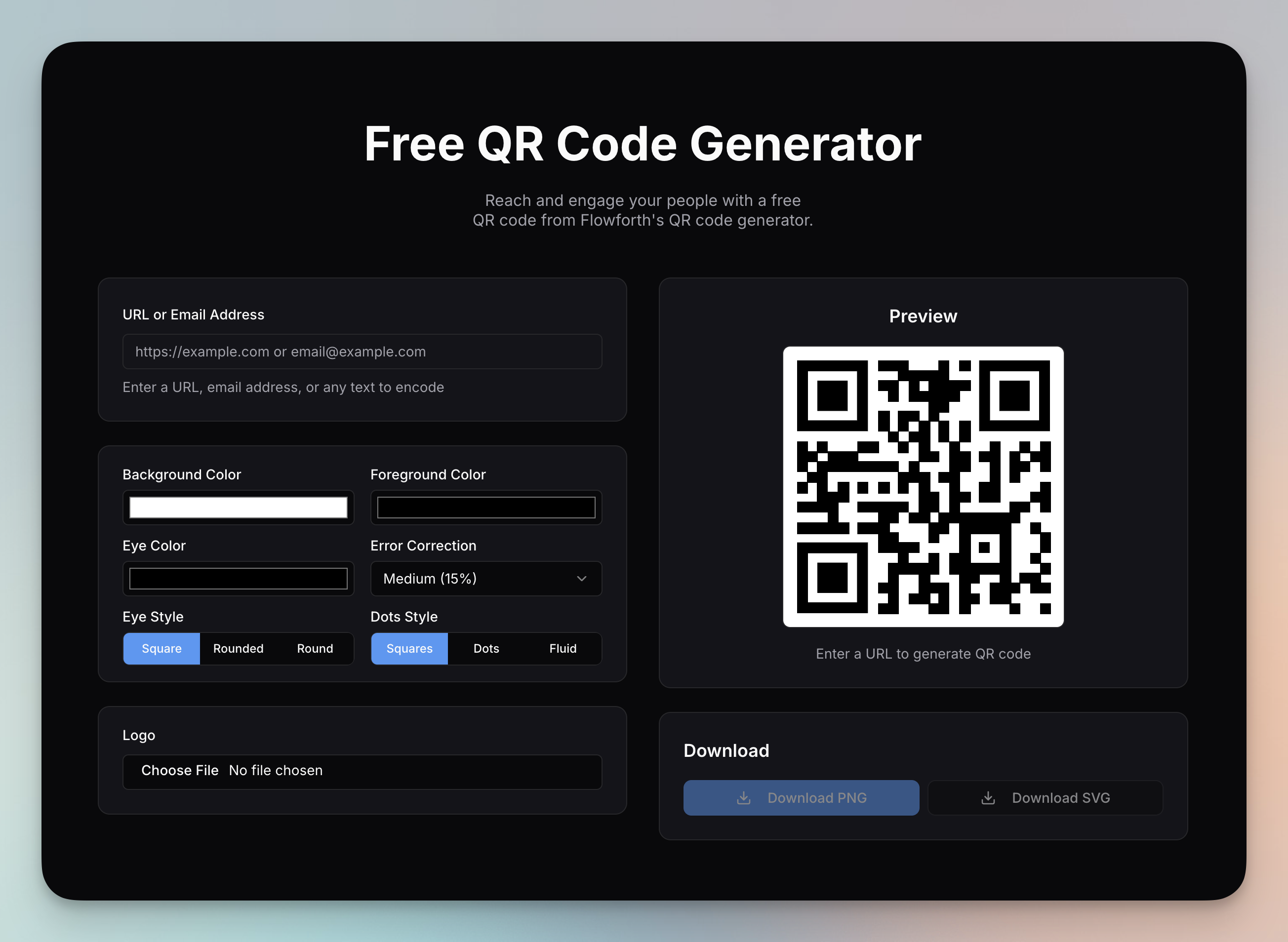 The free QR code generator